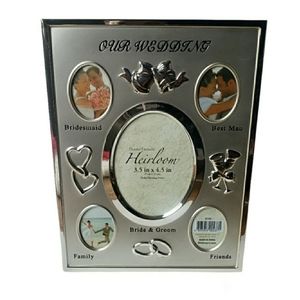 Home Trends Heirloom Mult-Opening Picture Frame Silver Gray Our Wedding